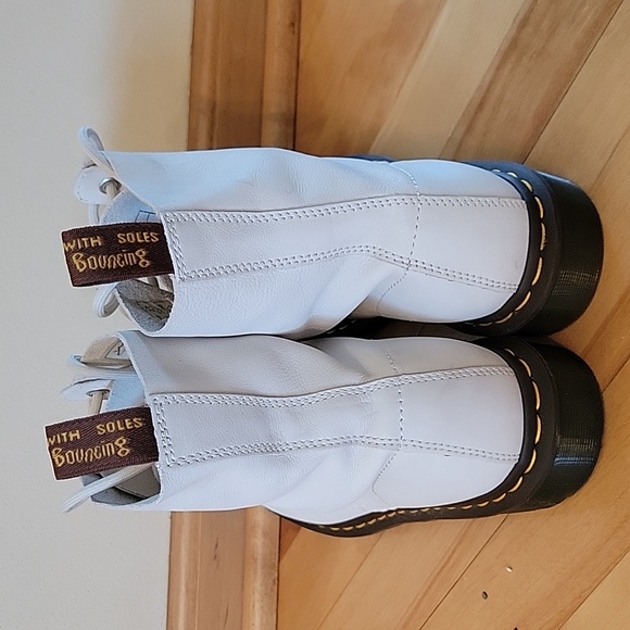 Dr Martens 1460 Pascal Virginia Leather Boot 9 Vintage Taupe - Picture 3 of 10